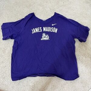 James Madison University JMU Purple Cropped Tee (M)